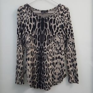Karen Kane Animal Print Long Sleeve Top - Size XS